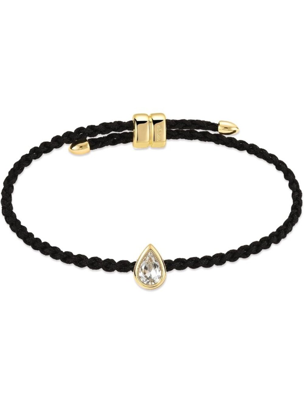 Trendy 14k Gold Filled Dainty Charm Bracelet, Adjustable Pear Rope Jewelry Gift